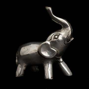 Brillibrum Dekofigur Elefant Glücksbringer Geschenk Silber Skulptur Glück Messing