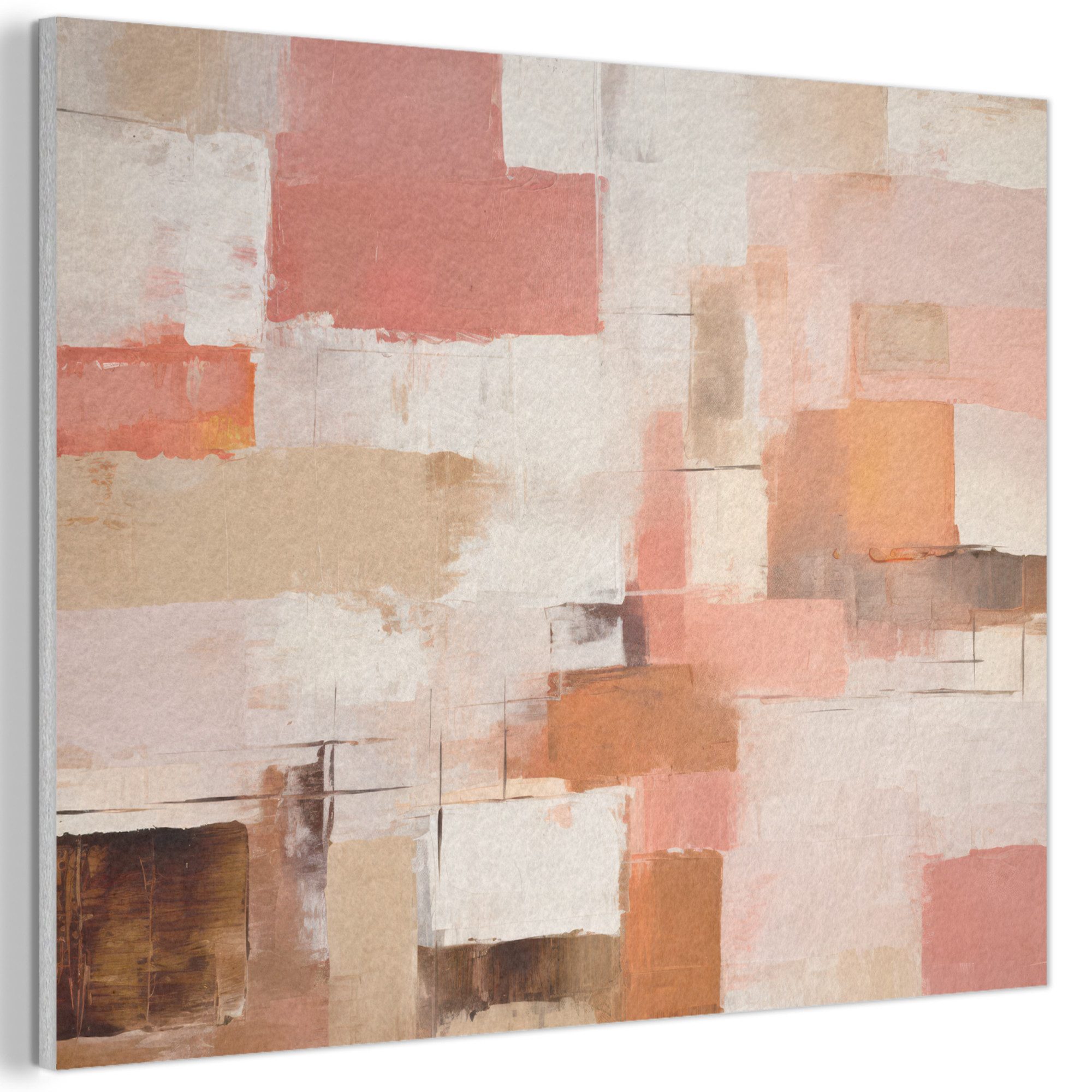 MuchoWow Gemälde Kunst - Rosa - Abstrakt, Fotodruck (1 St), Akustikpaneele PET-Filz, Akustikbild, Schalldämmung, Deko 40x30 cm