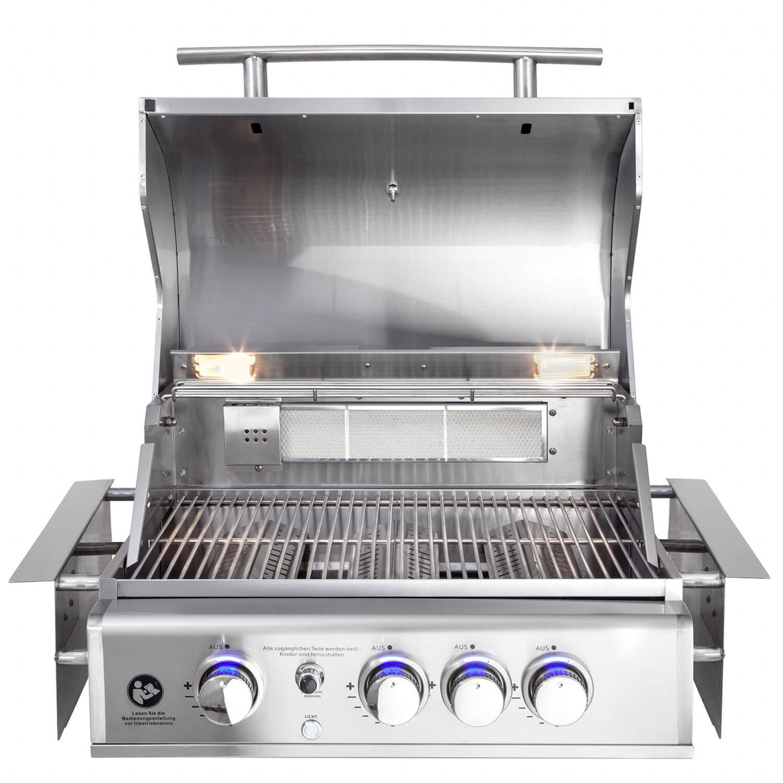 All Grill Gasgrill ALLGRILL Einbau-Gasgrill CHEF M BLACK Built-In Air System, 3 Brenner