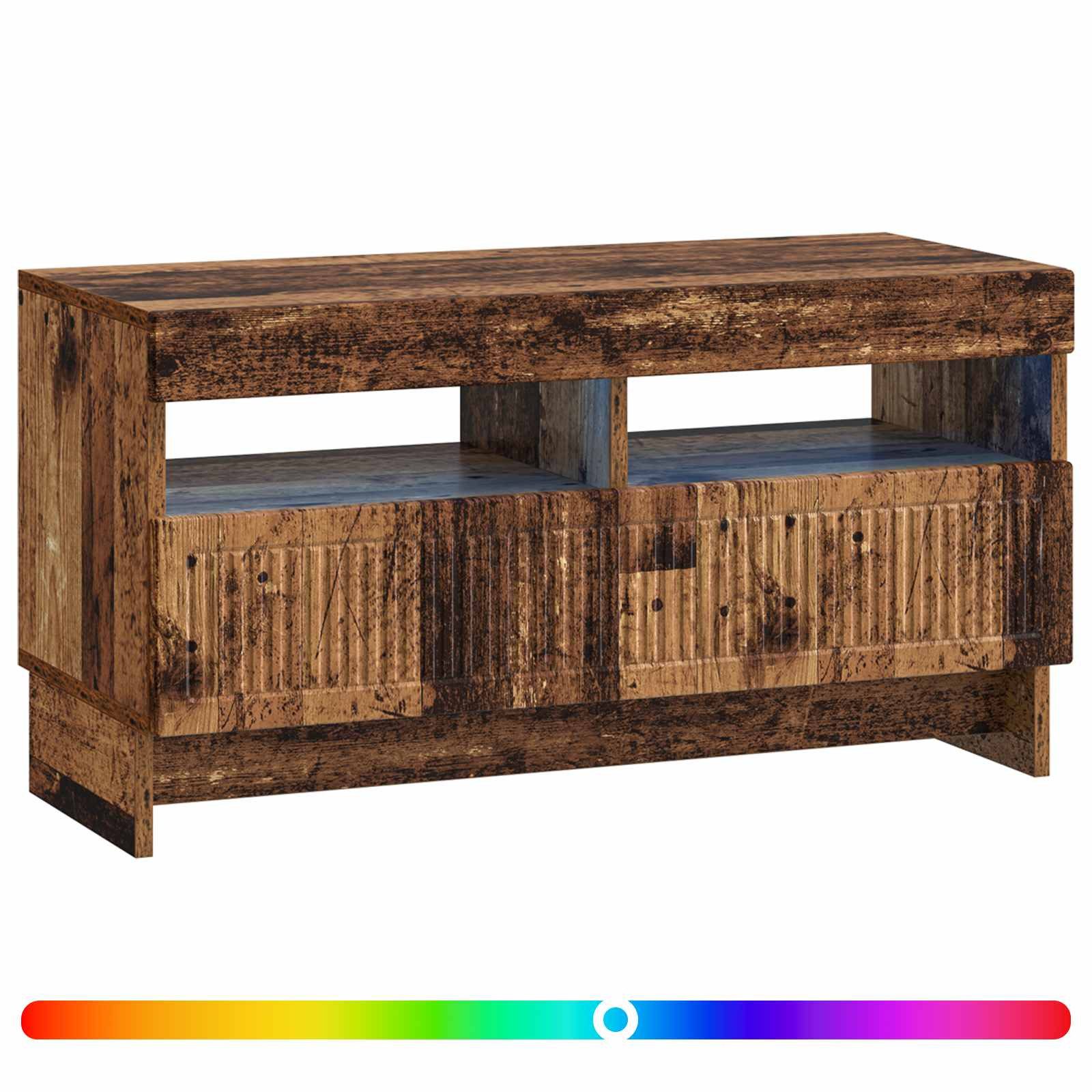 vidaXL TV-Schrank LED-TV-Schrank Altholz Holzwerkstoff