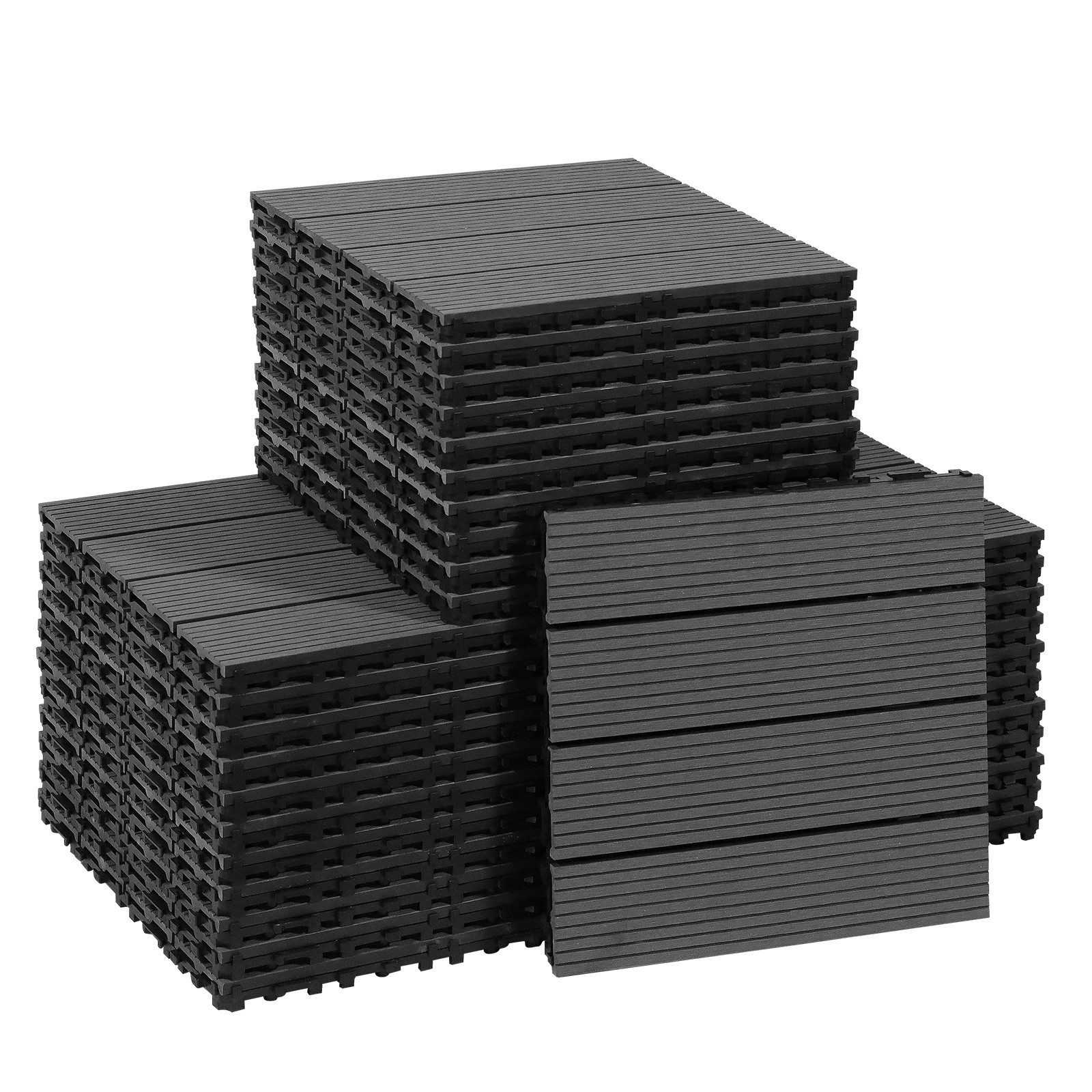 CCLIFE Terrassendielen WPC Terrassendielen, Balkon Boden, 30x30cm/ 30x60cm, (33-St)