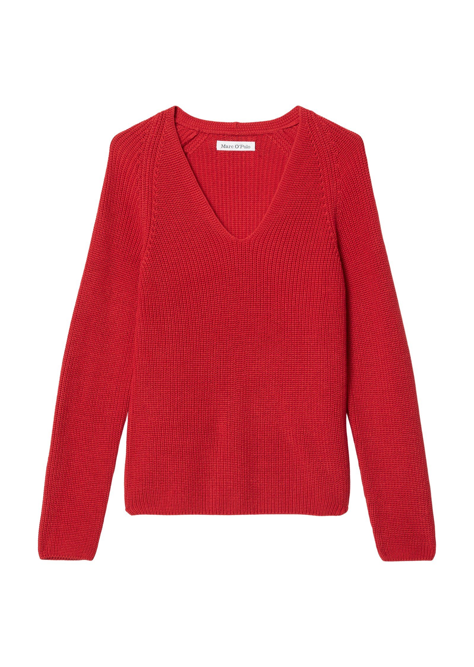 shiny Marc red V-Ausschnitt-Pullover O'Polo