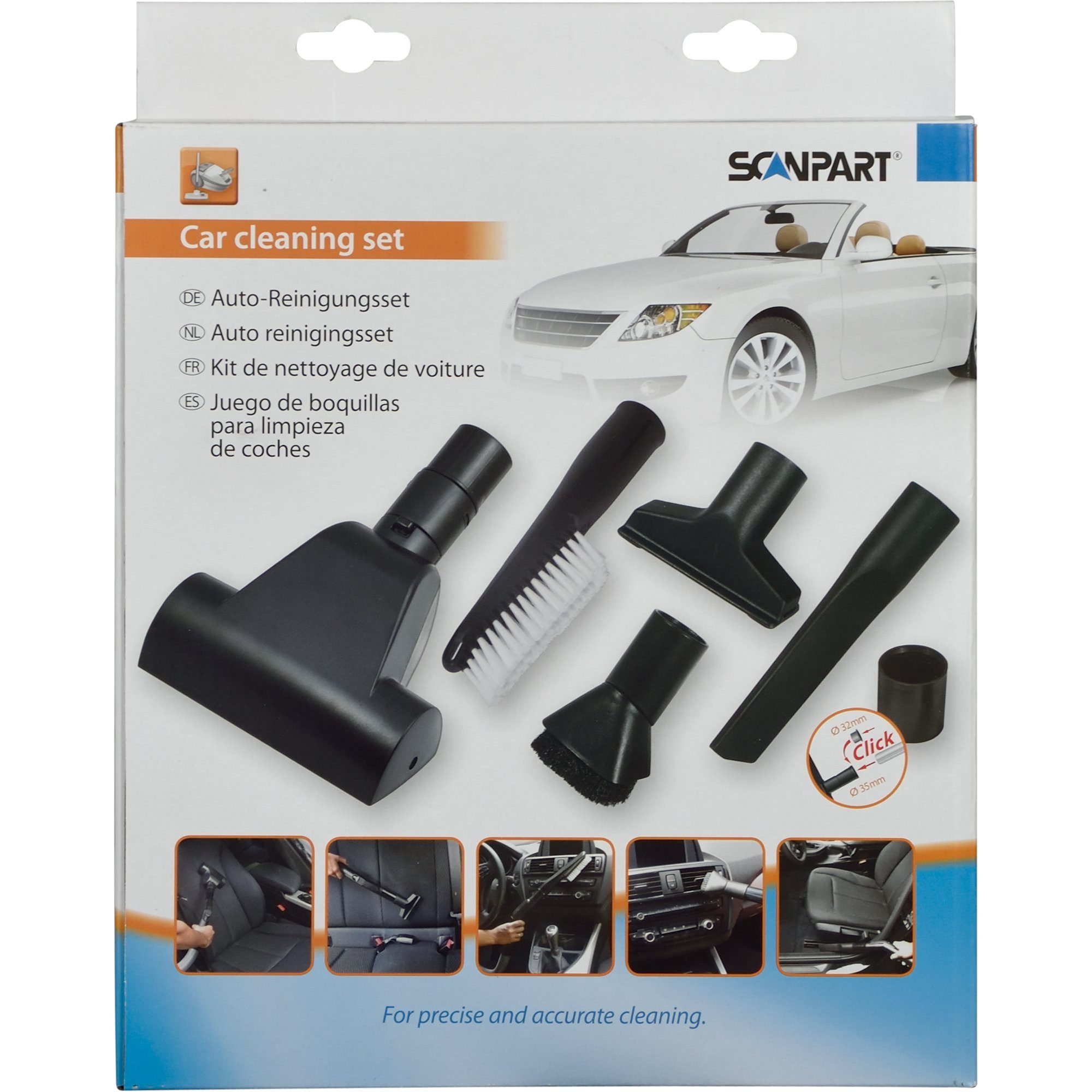 Scanpart Bodendüse 1190000104, Auto-Reinigungsset, Schwarz, inklusive Zubehör