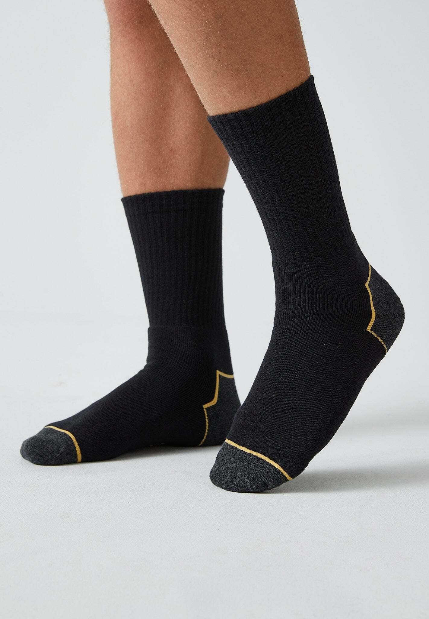 SNOCKS Arbeitssocken (2-Paar) aus Bio-Baumwolle mit Vollfrotteesohle, perfekt für stabile Stiefel
