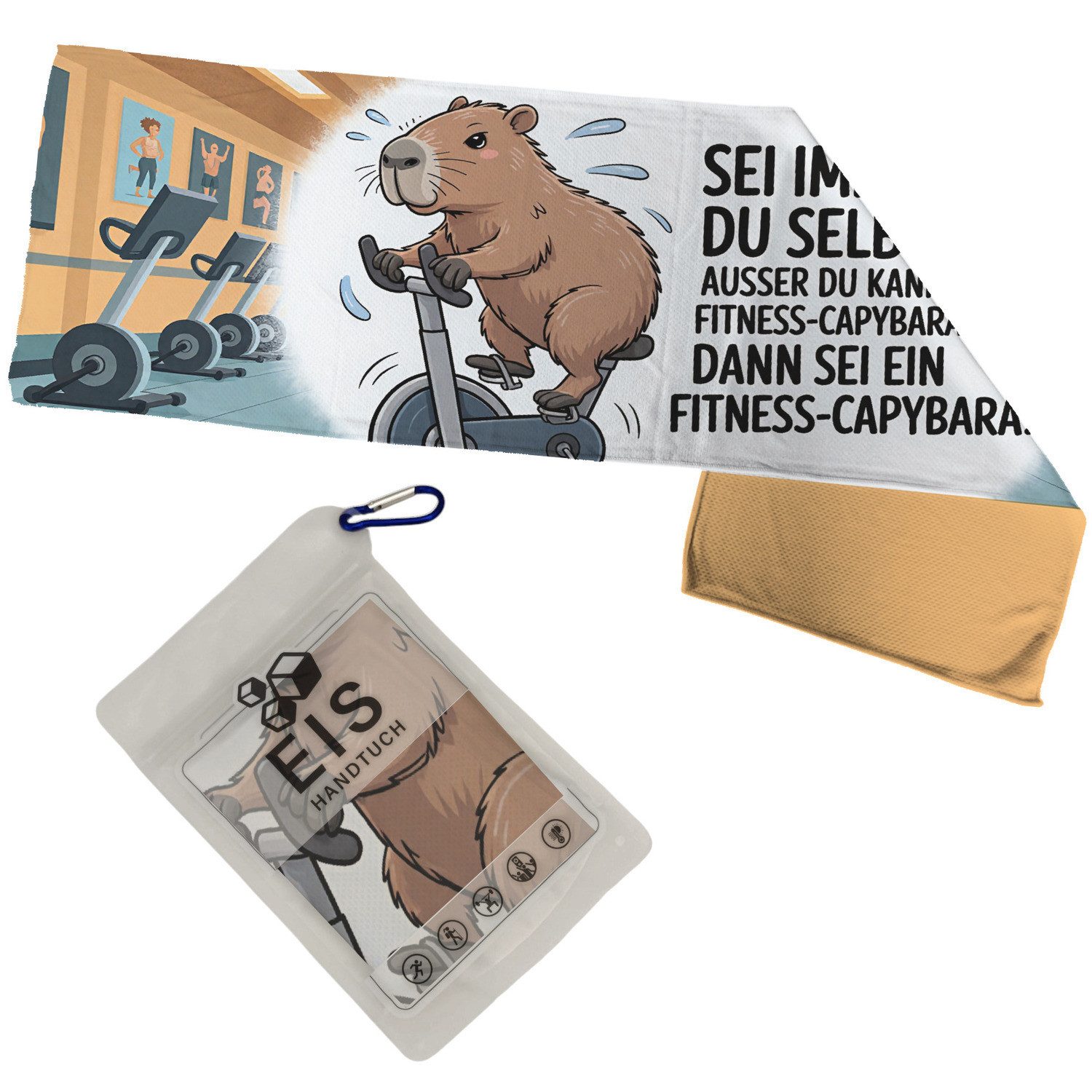 speecheese Sporthandtuch Sei ein Fitness-Capybara Eishandtuch XL mit lustig günstig online kaufen