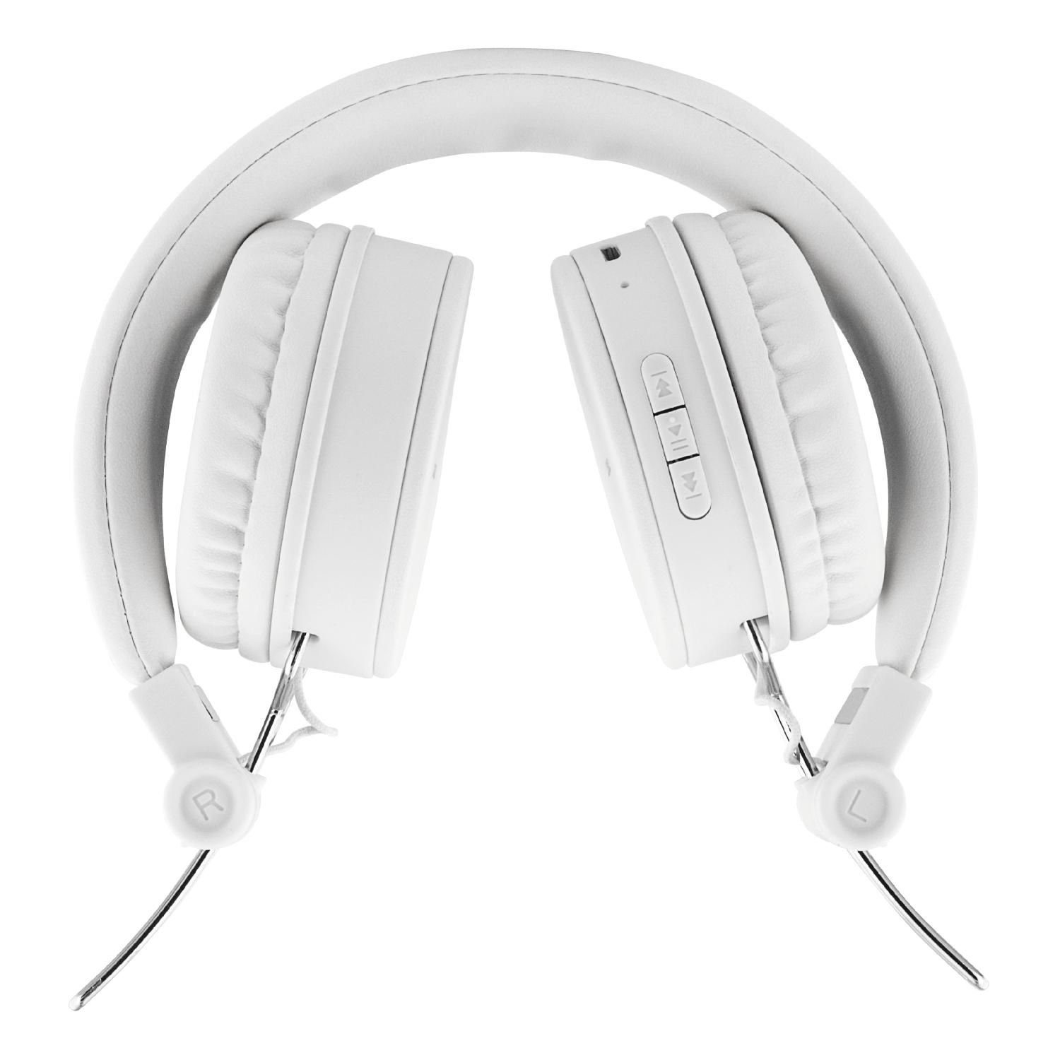 STREETZ Bluetooth Kopfhörer faltbar bis zu 22Std Spielzeit AUX Kabel Kopfhörer (integriertes Mikrofon, Bluetooth, inkl. 5 Jahre Herstellergarantie) weiß