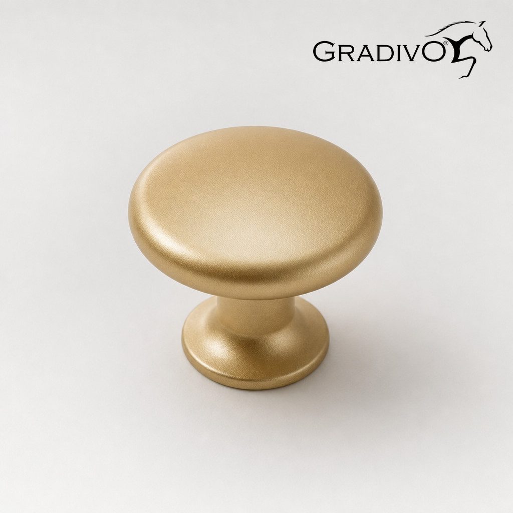 Gradivo Möbelgriff Schrankknopf Schubladenknopf 217 - Matt-Gold