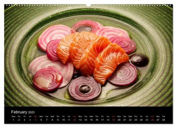 CALVENDO Wandkalender Delicious - Gourmet Food Calendar 2023 / UK-Version (Premium-Calendar 2023 DIN A2 Landscape)