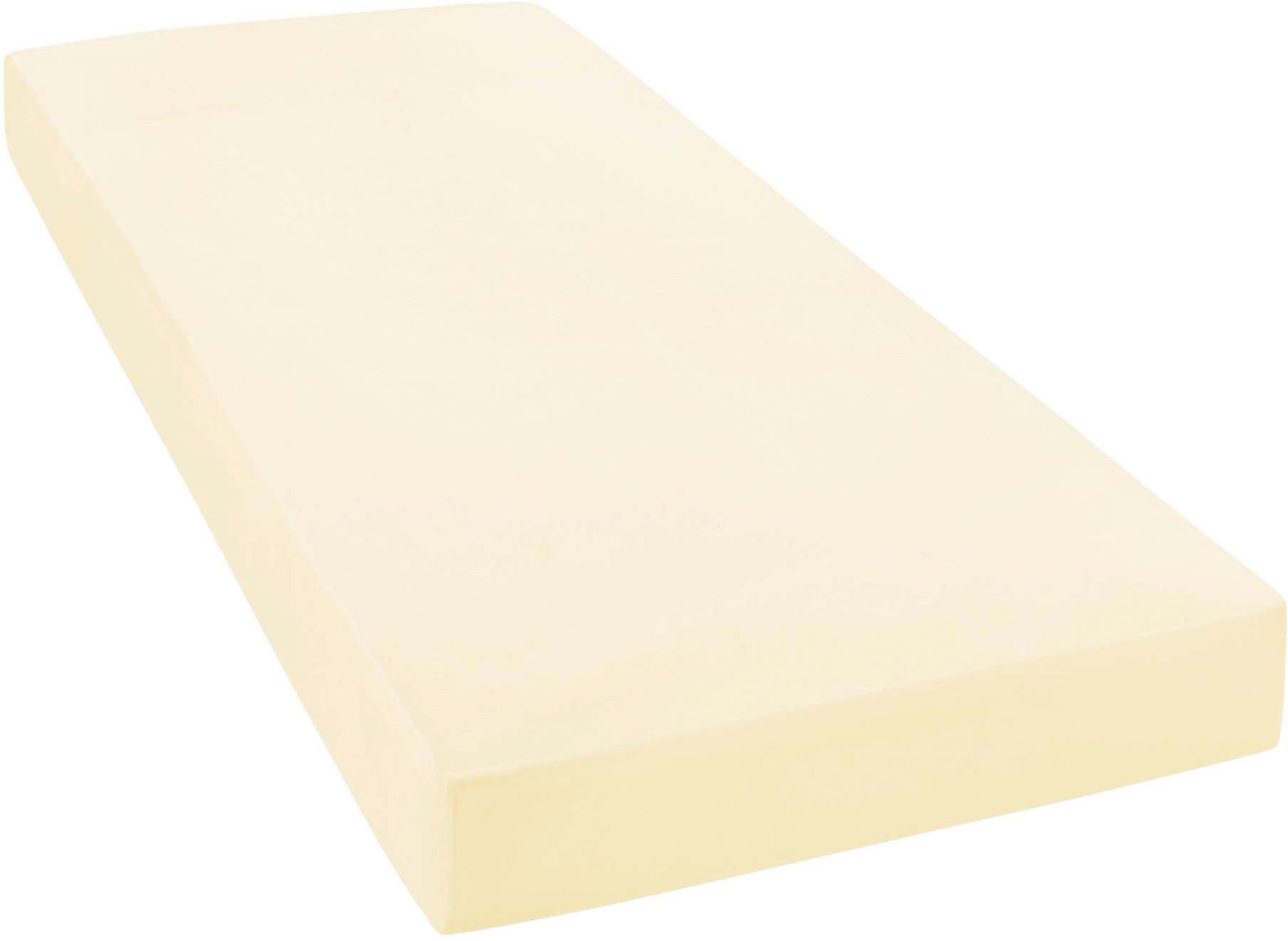 Janine Spannbettlaken ELASTIC 5002 Jersey Bettlaken mit Elasthan, 190 g/m², Jersey-Elasthan, Gummizug: rundum, (1 Stück), für Matratzen bis 35 cm Höhe, 95% Baumwolle, hochwertig, langlebig