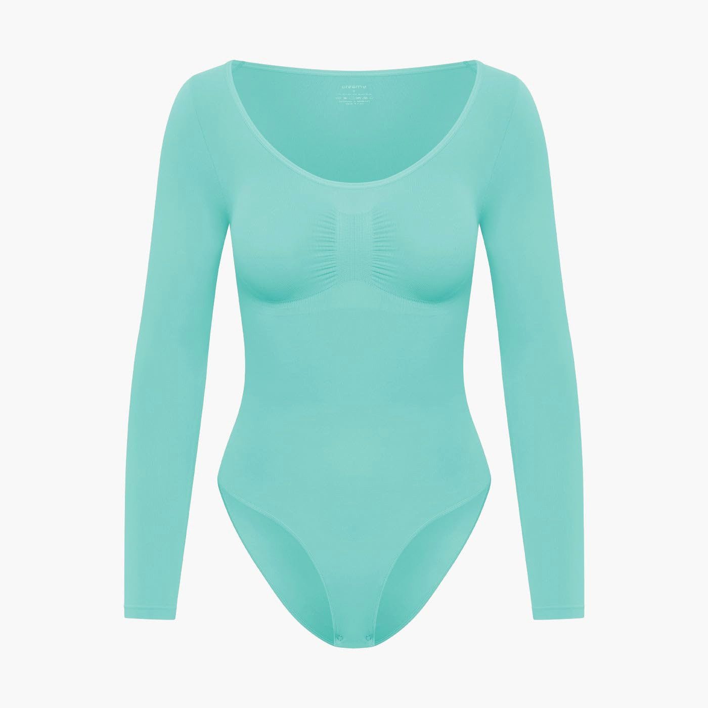 cfab by creamy fabrics Miederbody Bodysuit Sculpting Shapewear Longsleeve mit Slip-Lavendel-4XL (1-tlg) Figurformend