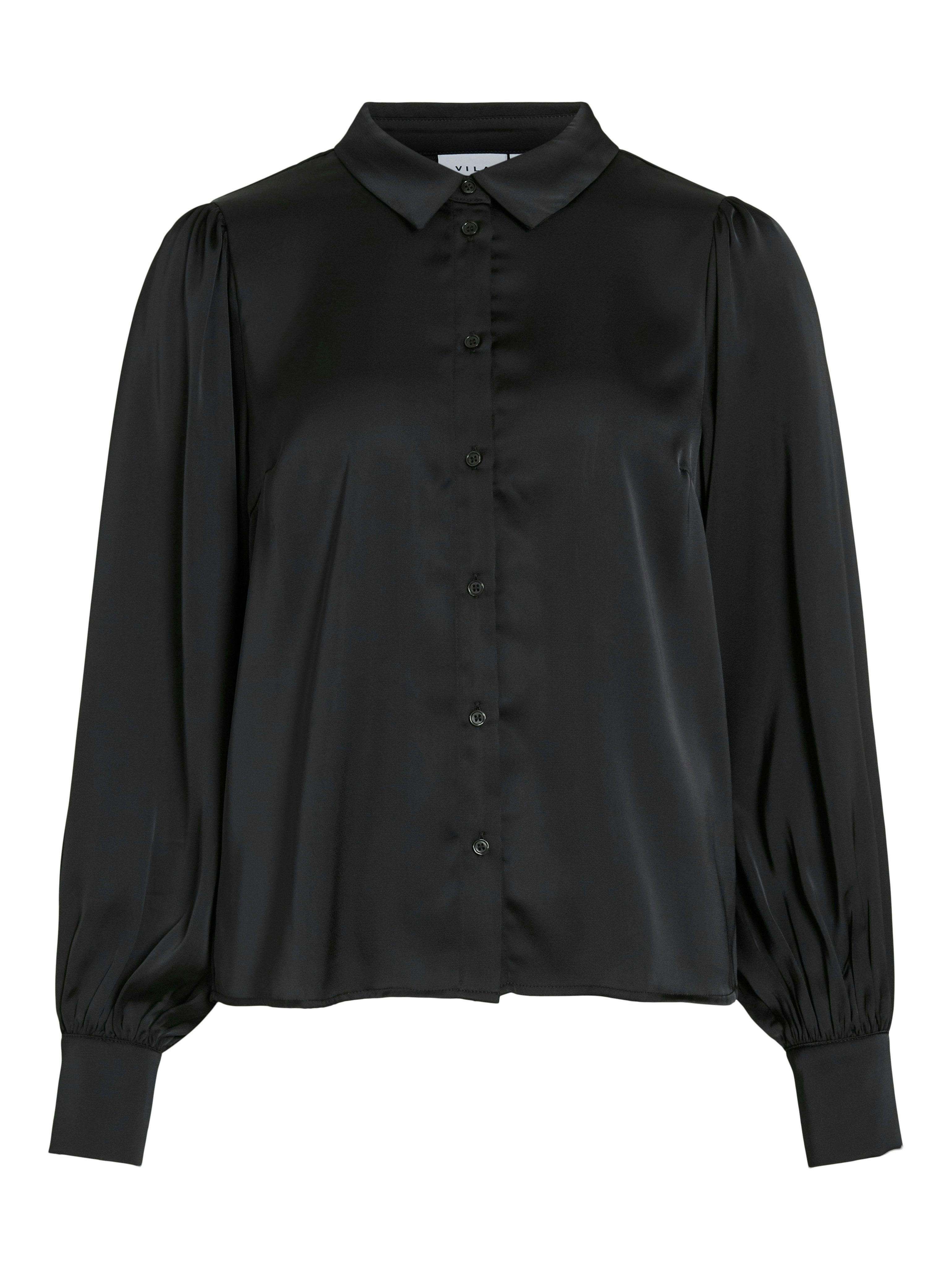 Vila Langarmbluse VIENNA RAVENNA L/S BALLOON SHIRT - NOOS Kunstfaser, regular fit