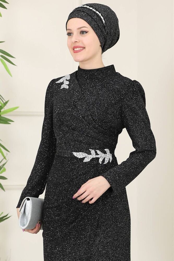 fashionshowcase Maxikleid Damen Abendkleid im Abaya-Stil - Modest Fashion m günstig online kaufen
