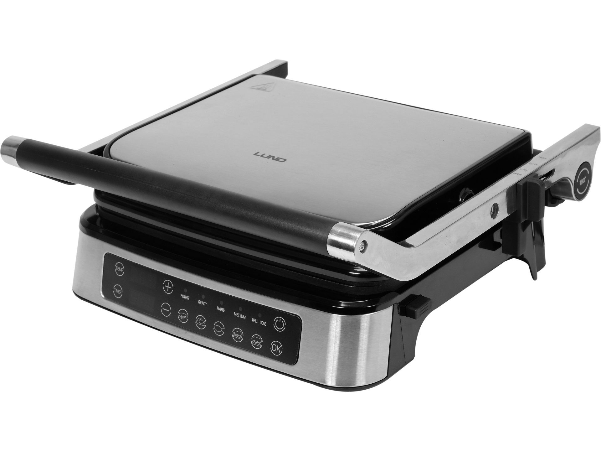 Lund Elektrogrill Gril électrique 2000W, gril de table, 29x23,2 cm, 2000 W