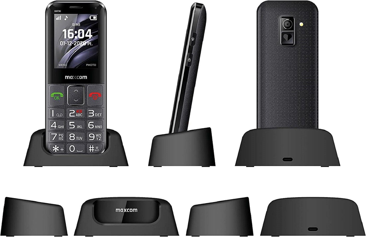 Maxcom MAXCOM MM 730 Handy Farbdisplay 2G Bluetooth Taschenlampe SOS-Taste Seniorenhandy