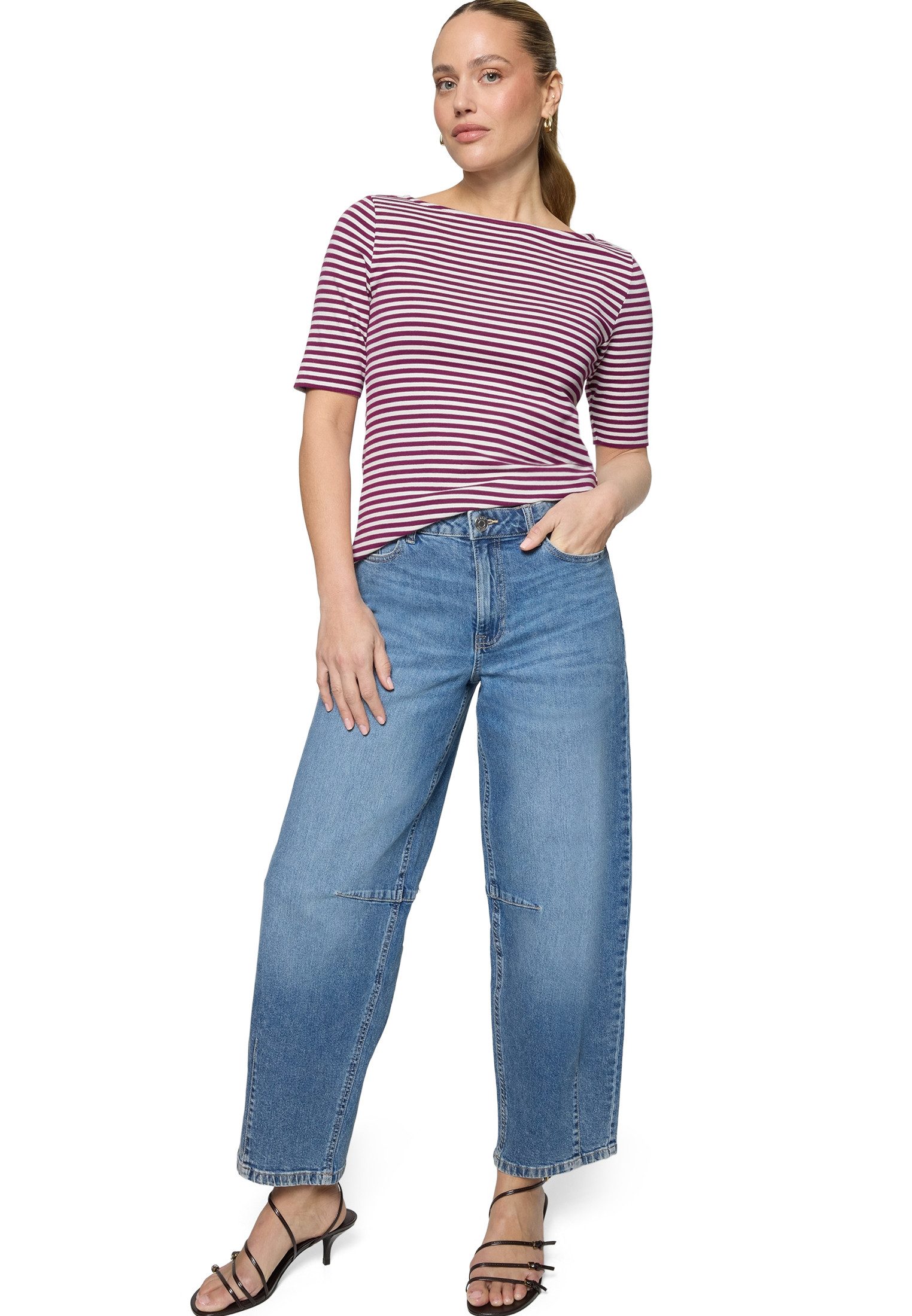 Zero Kurzarmshirt Damen mit U-Boot Ausschnitt (1-tlg) Material