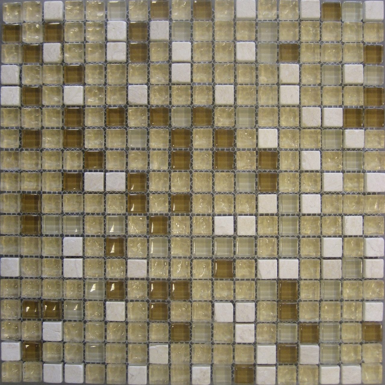 KNG Mosaikfliesen Mosaikfliese Rustica Mini 30 x 30 cm beige, Glas, Beige