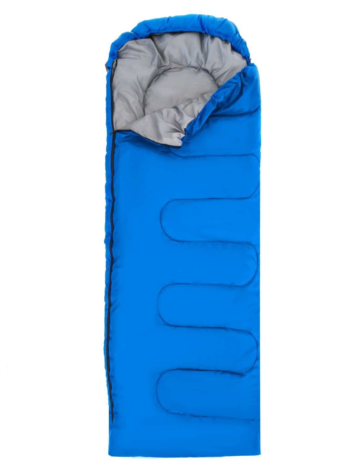 Intirilife Schlafsack (0 - 5 Grad, 210 x 70 cm), Schlafsack 0 - 5 Grad aus  blauem Polyester - 210 x 70 cm
