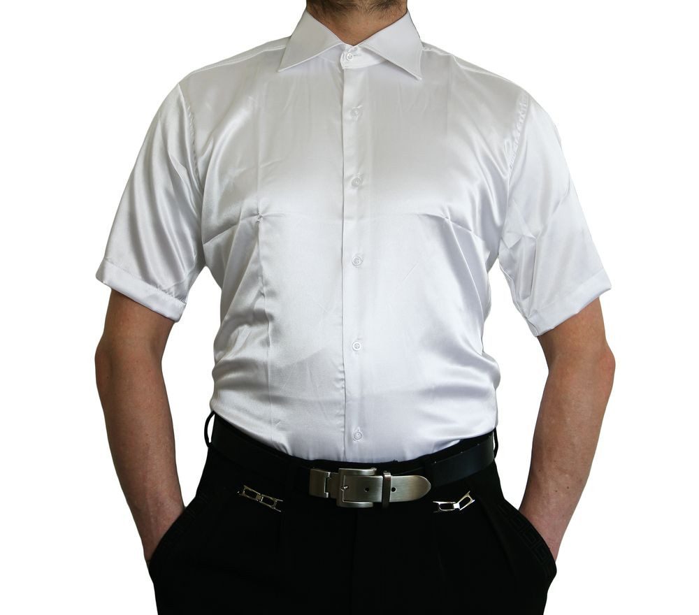 Tonelli Businesshemd Designer Glanzhemd kurzarm Hemd New Kent Kragen Bügelleicht, Glanz, Pflegeleicht, Alle Jahreszeiten