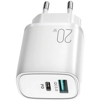 JOYROOM L-QP2011 Smartphone-Ladegerät (3500 mA, EU Netz Lade Stecker Ladegerät Charger USB A C Dual Charge)