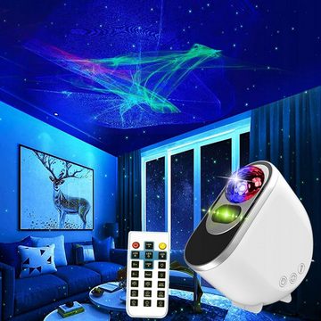 AKKEE LED Nachtlicht Sternenhimmel Projektor Smart Sternenprojektor Lampe, Farbwechsel, Timer, Bluetooth Lautsprecher, Nachtlicht für Kinder Zimmer Deko