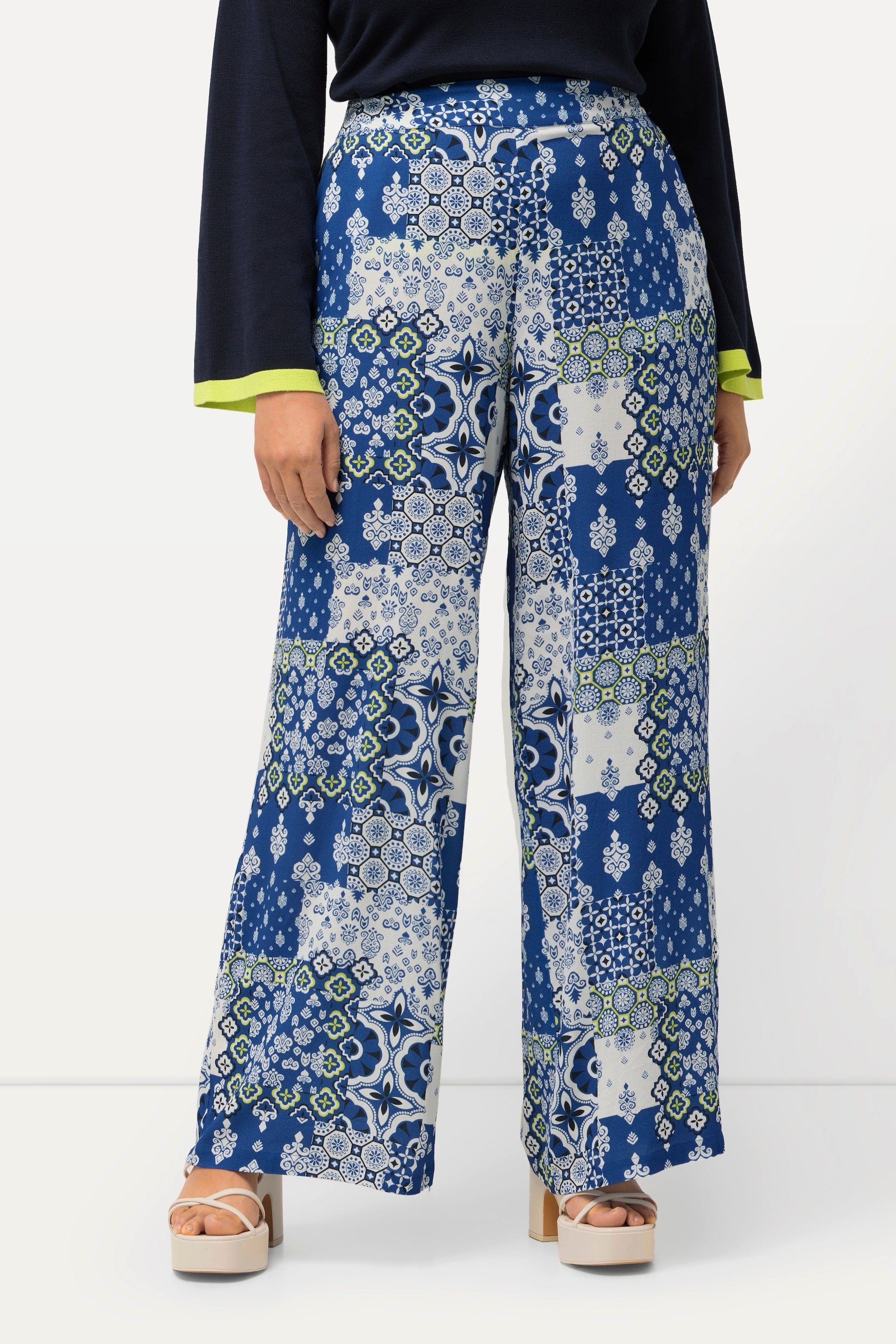 Ulla Popken Schlupfhose Hose Rose Patchdruck günstig online kaufen