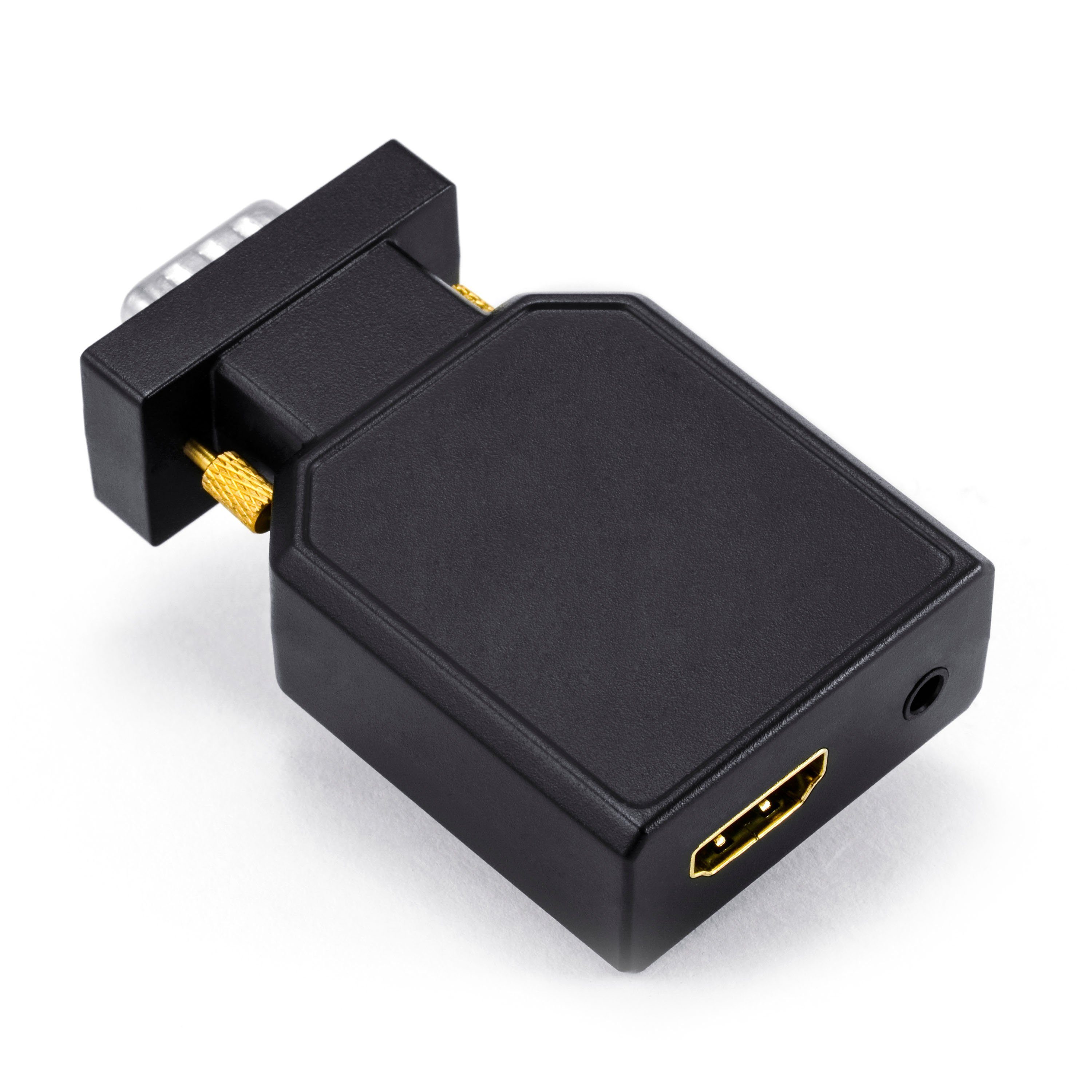 CSL Video-Adapter VGA, 3,5 mm Klinke, Micro-USB, HDMI zu VGA Stecker, 3,5  mm Klinken Buchse, Micro-USB Buchse, HDMI Buchse, 1080p VGA zu HDMI  Video-/Audio Konverter