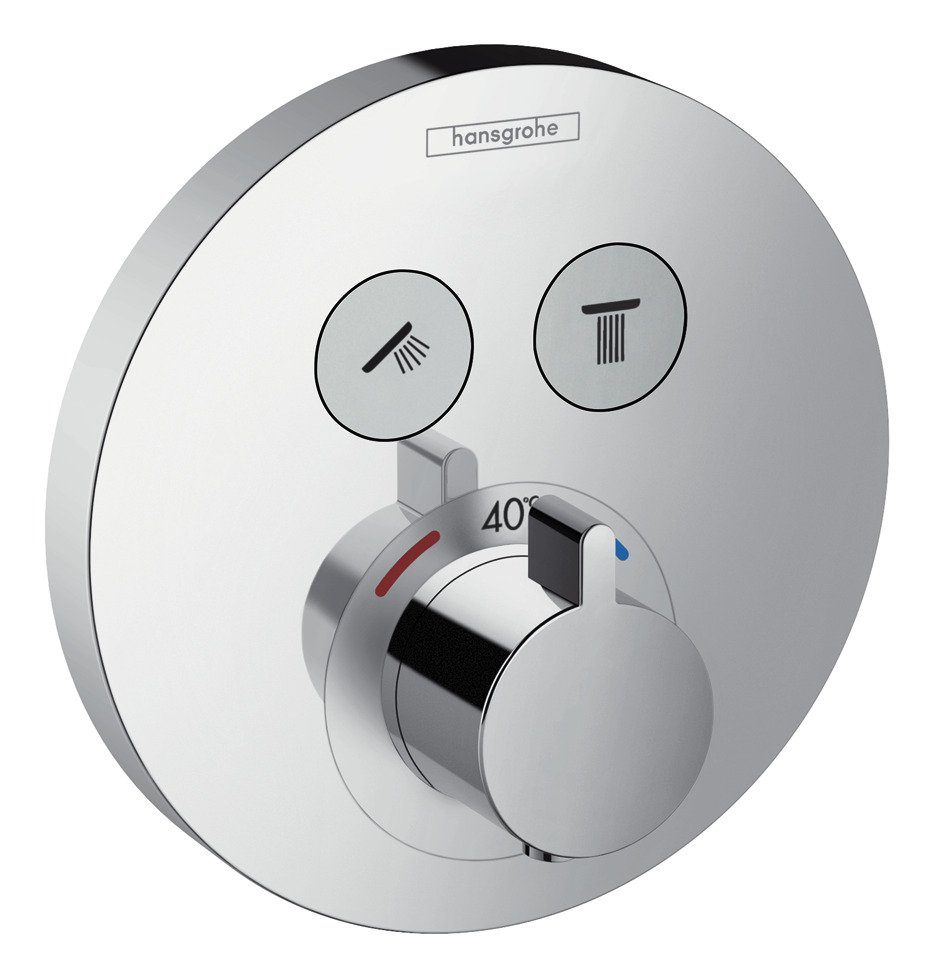 hansgrohe Unterputzarmatur ShowerSelect S Unterputz Chrom Thermostat Verbraucher - 2 für