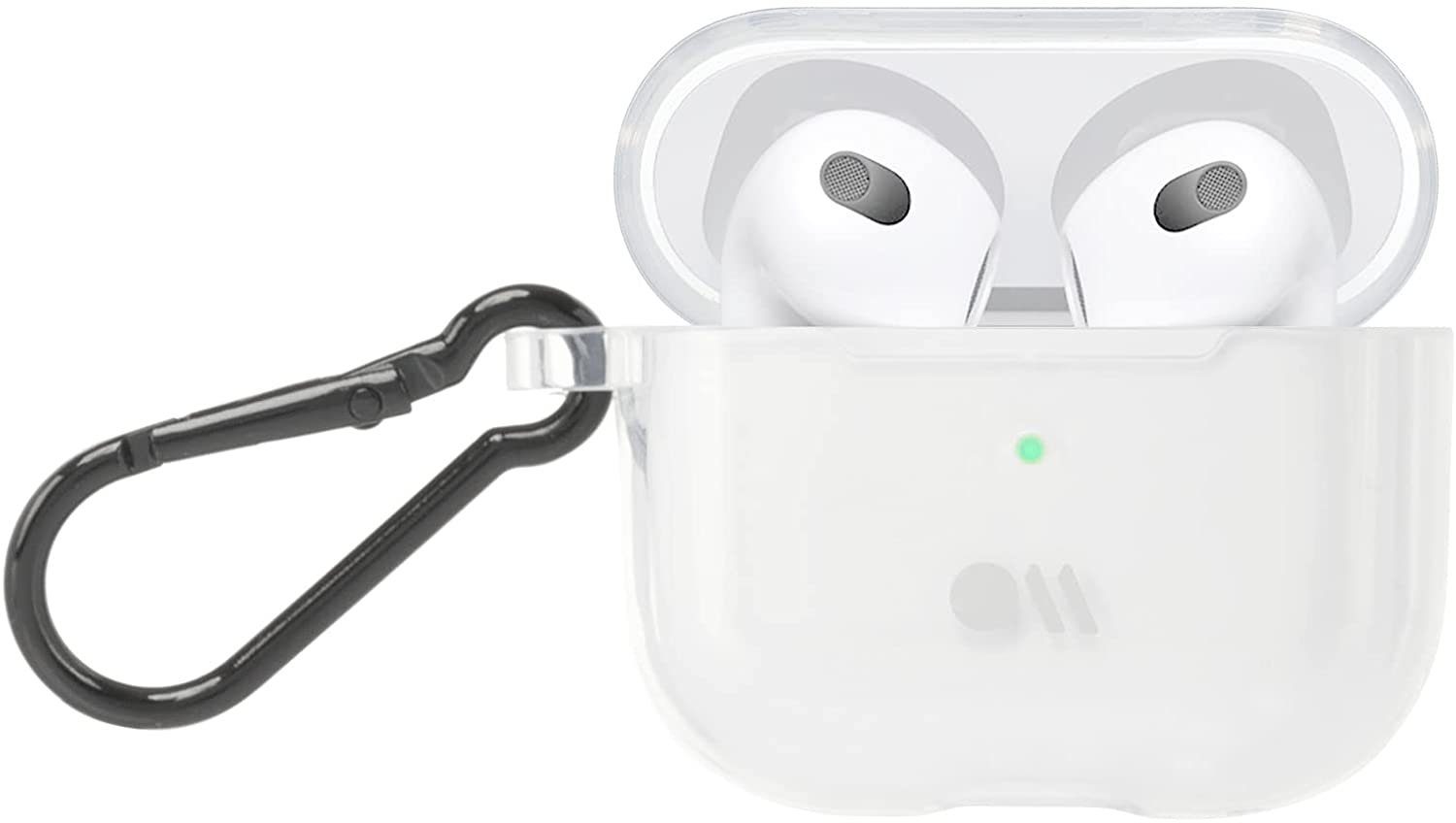 Case-Mate Kopfhörer-Schutzhülle Tough Clear Case, Apple AirPods 3 Hülle, Großer Metallring, Wireless-Charging