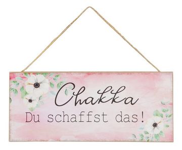 Levandeo® Holzbild, 4er Set Schilder 35x15cm Rosa Sprüche Alltagsheldin Holz Wandbild