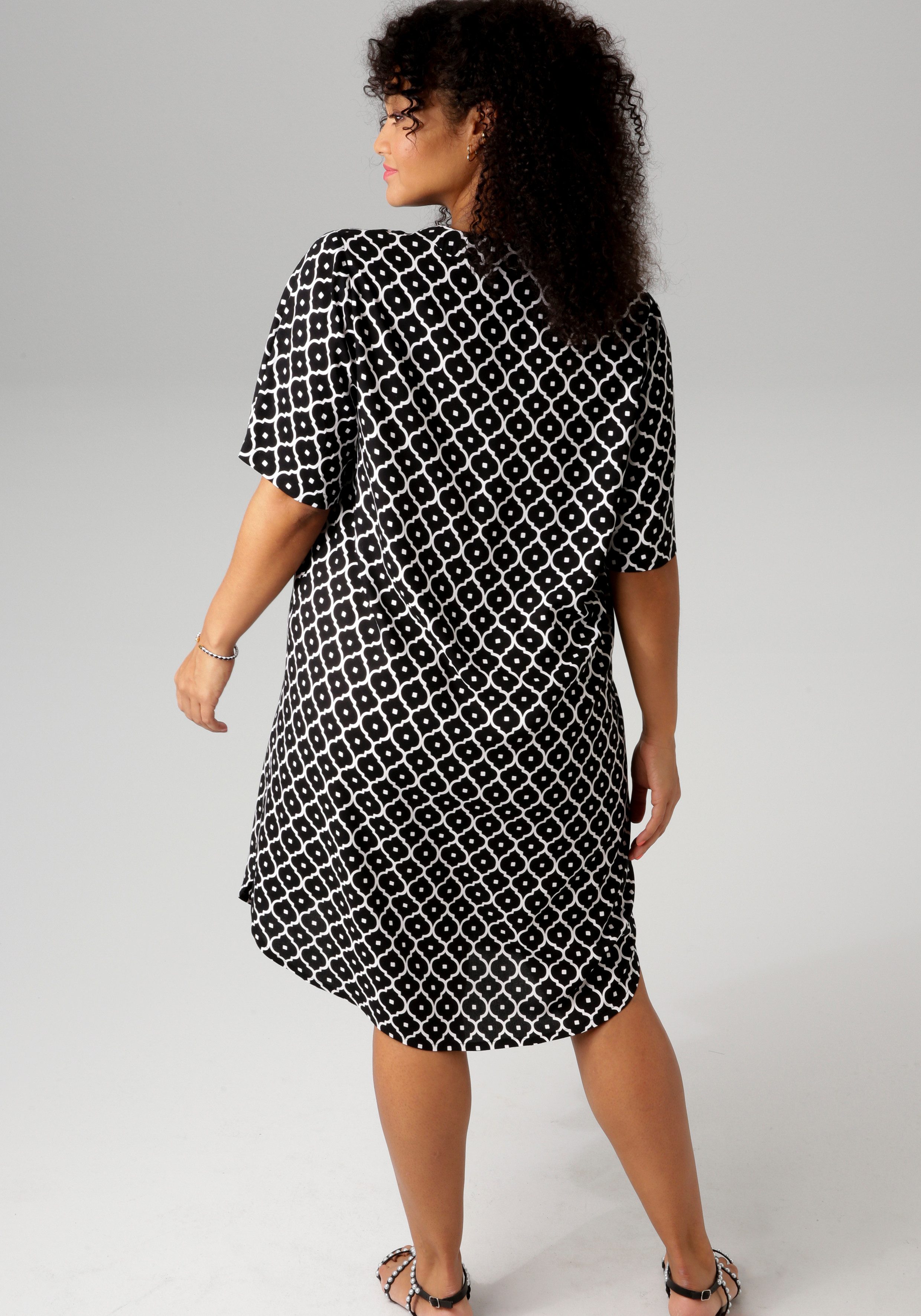 Aniston PLUS Blusenkleid in trendigen Druck günstig online kaufen