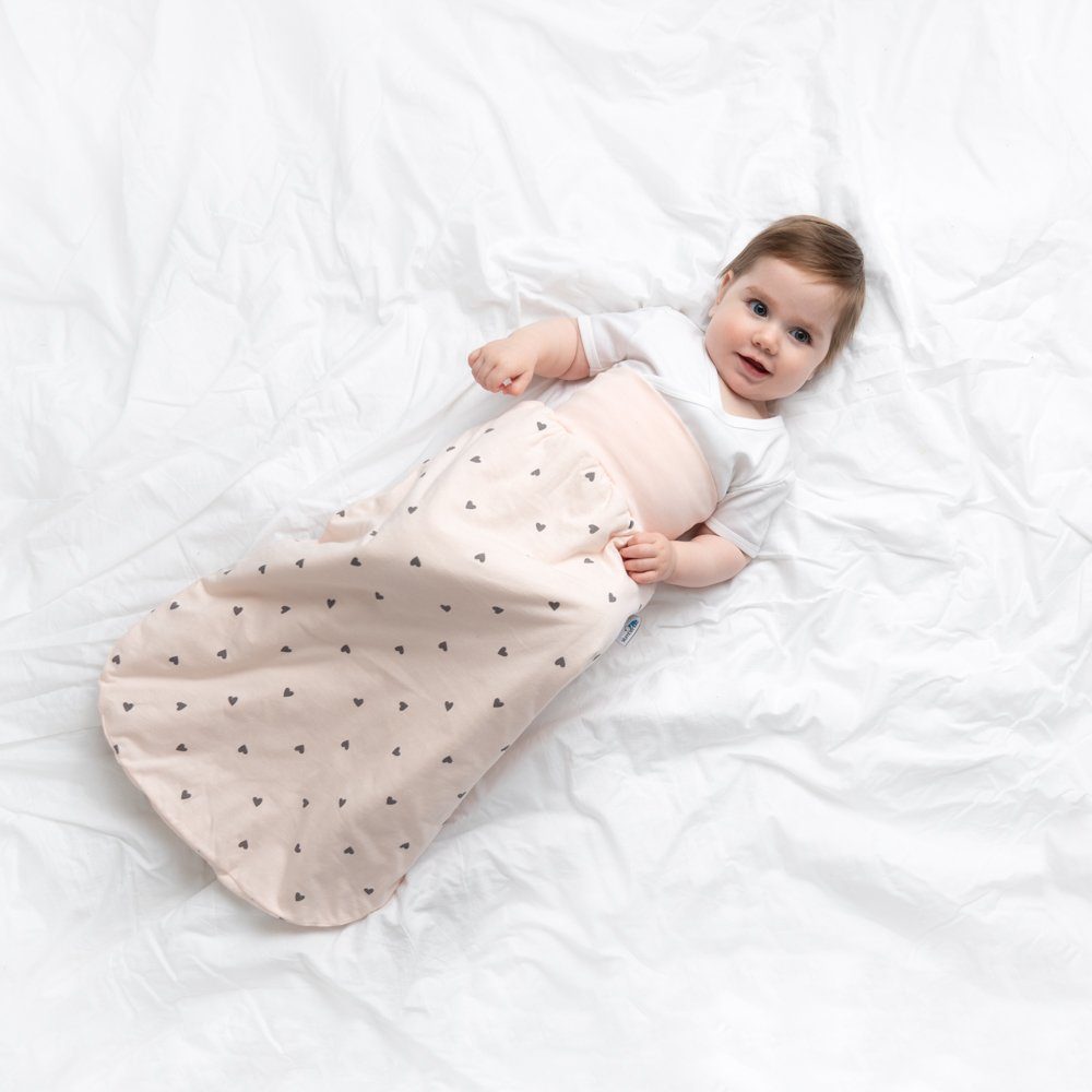 Babyschlafsack, Schlummersack 2.5 Tog OEKO-TEX zertifiziert Baby-Strampelsack, Herzen
