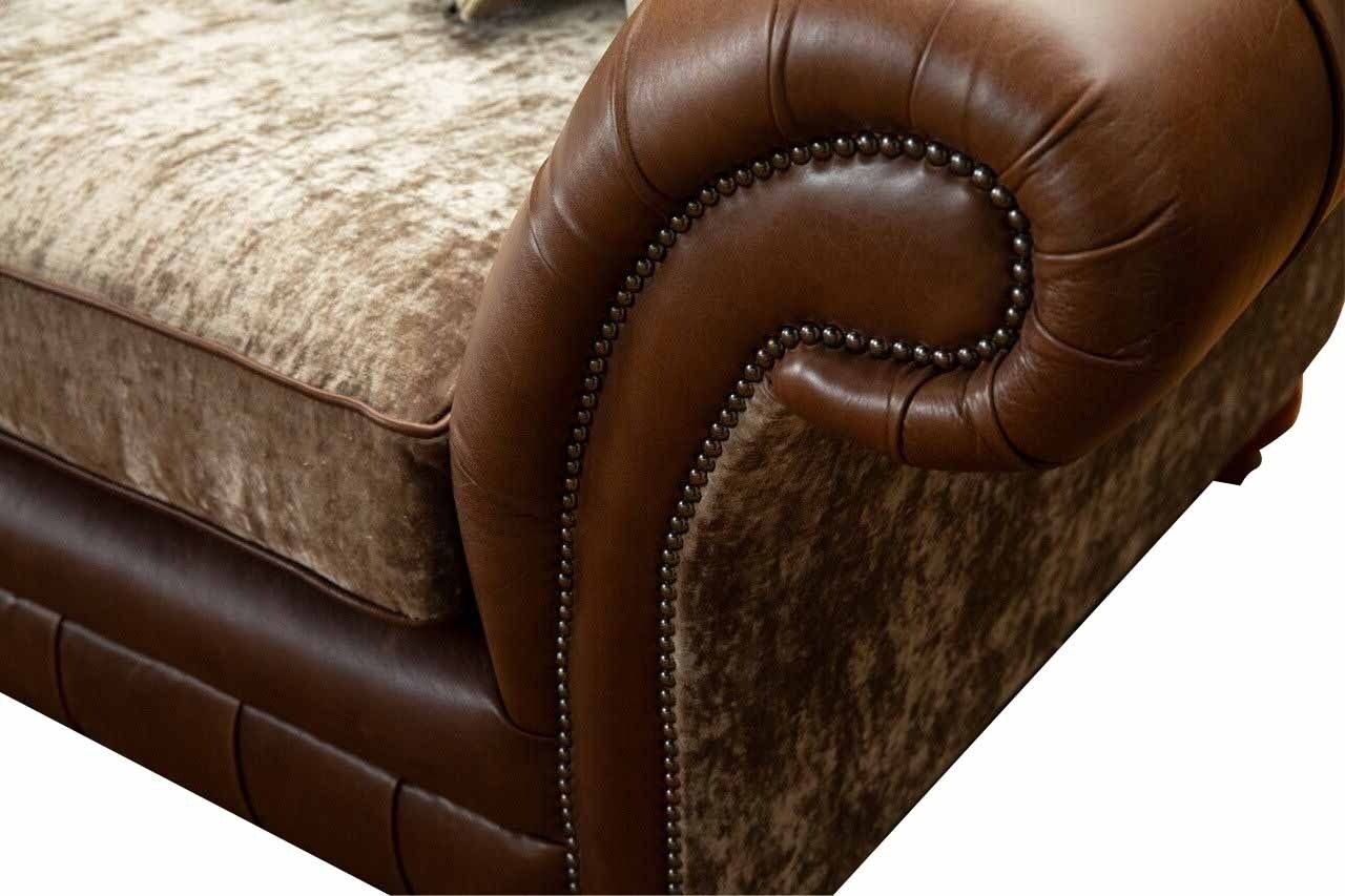 Sofa Europe Polster JVmoebel Braunes Couch Couch Klassisch, Design Made Textil in Sofa Sitzer 3