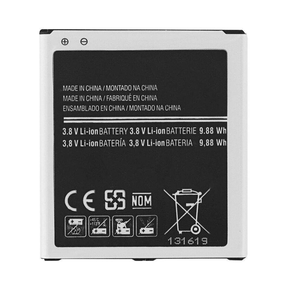 Akku für Samsung Galaxy J3 2016 J5 Grand Prime EB-BG531BBE 2600mAh wie Handy-Akku (1 St)