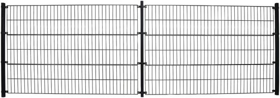 HOME DELUXE Doppelstabmattenzaun, (Set), 120 cm hoch, 45 Matten für 30
