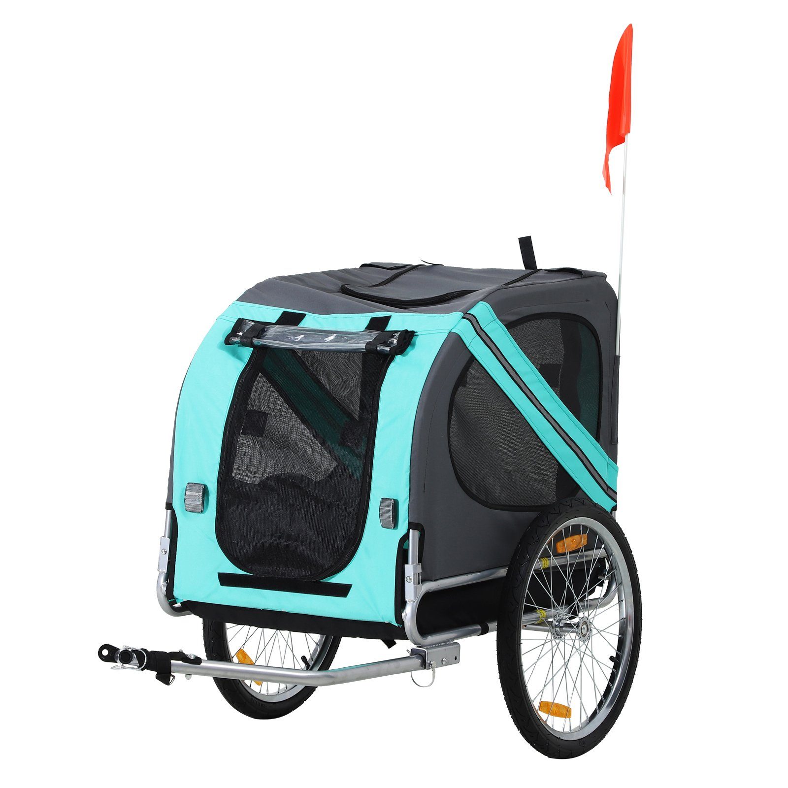 PawHut Fahrradhundeanhänger Fahrradanhänger für Hunde