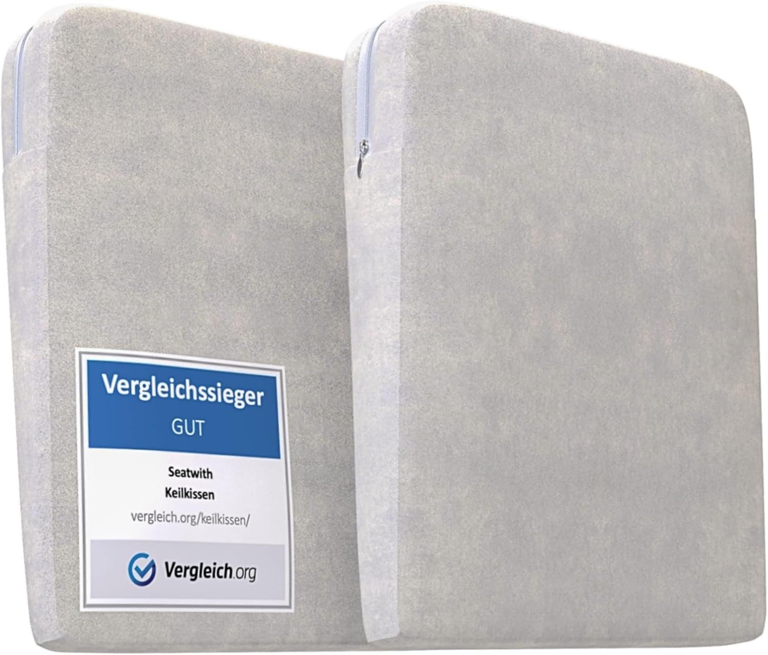 Seatwith Keilkissen - Bequemer Sitzkeil mit weichem Bezug und Tragetasche, sorgt für richtige Körperhaltung, und maximales Wohlbefinden, Auto, Home-Office