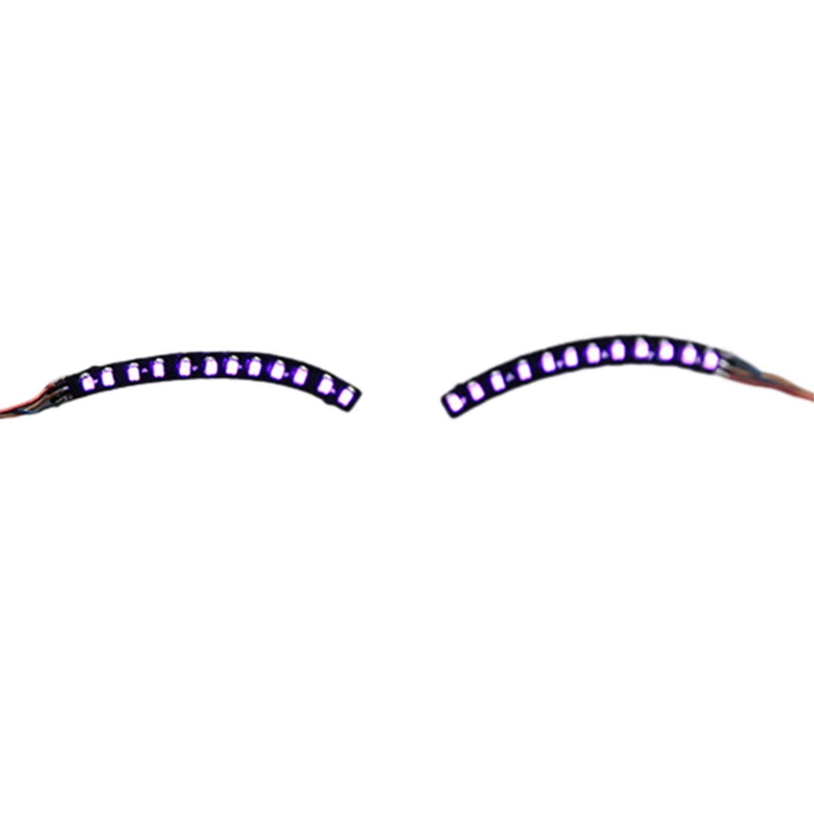 Blusmart Bandwimpern LED Leuchtende Falsche Wimpern Für Halloween, Personalisierte, Bandwimpern purple