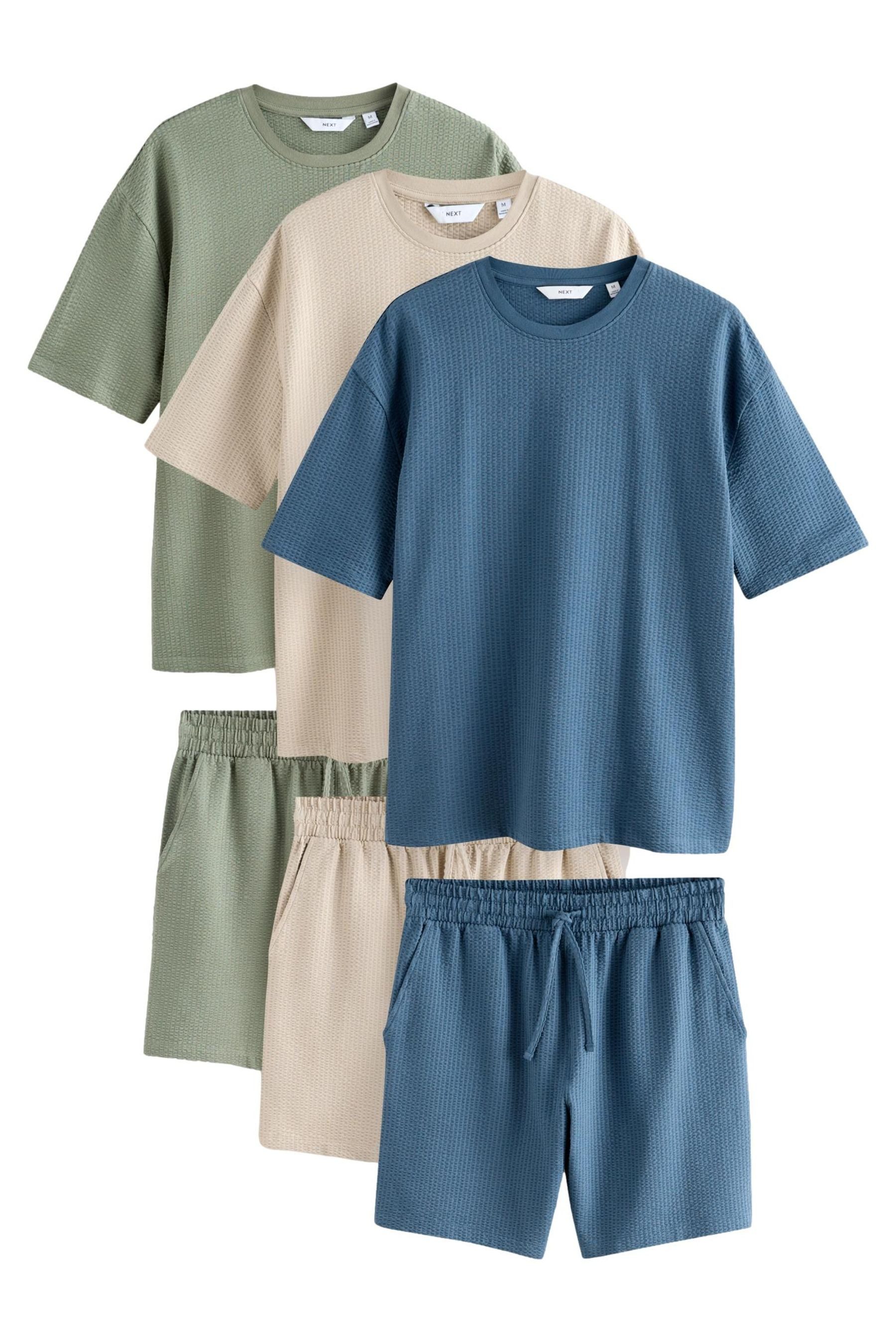 Next Pyjama 3er-Pack strukturierte Jersey-Schlafanzüge (6 tlg)