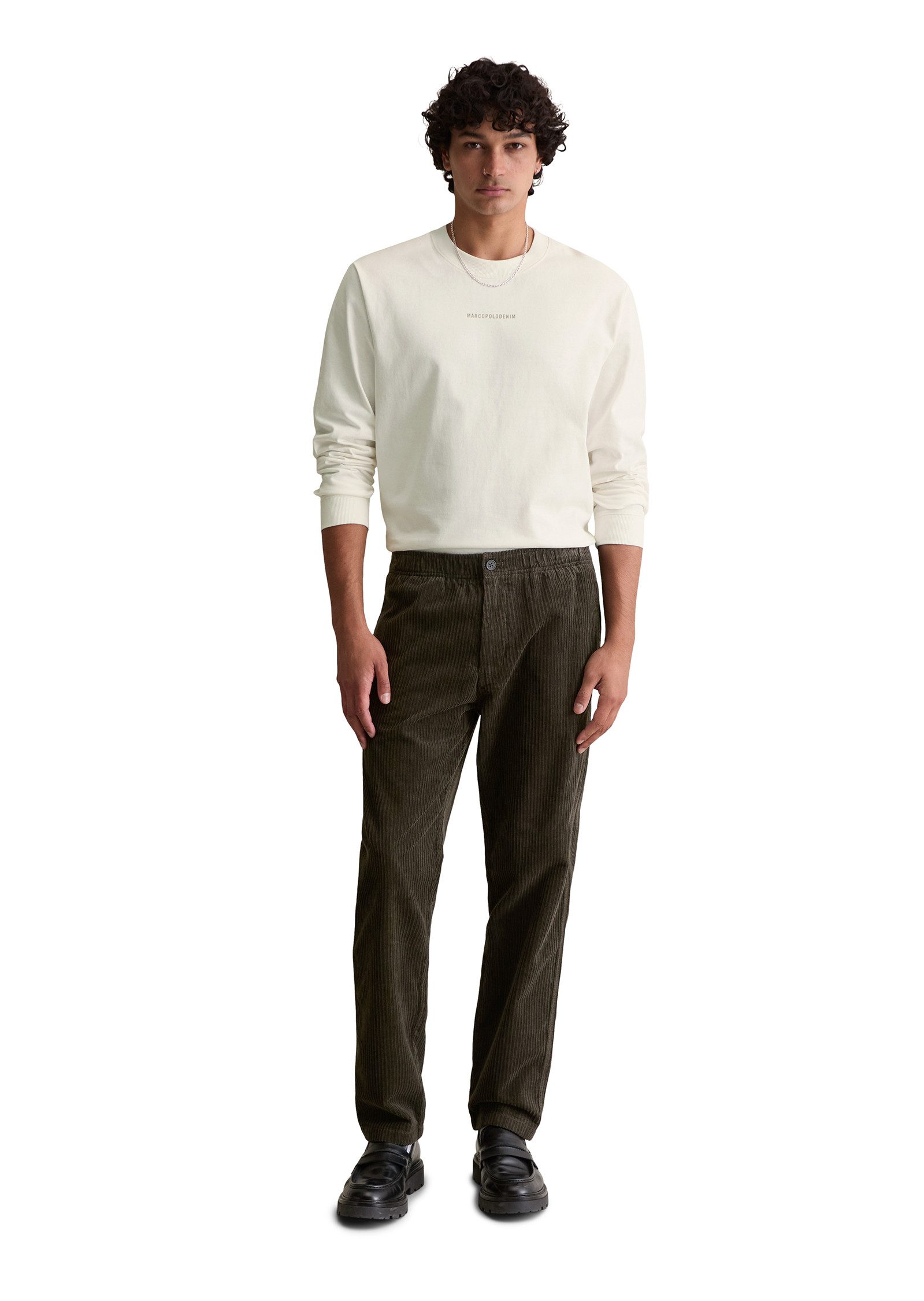 Marc O'Polo DENIM Cordhose normale Bundhöhe, Tapered Fit, Elastischer Bund – Bild 4 von 5