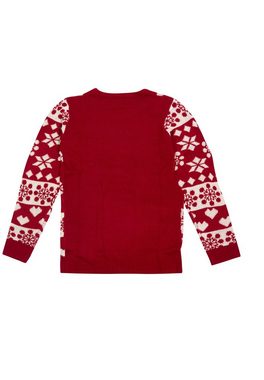 United Labels® Weihnachtspullover Winterpullover - Rentiere Ugly Sweater Damen Rot