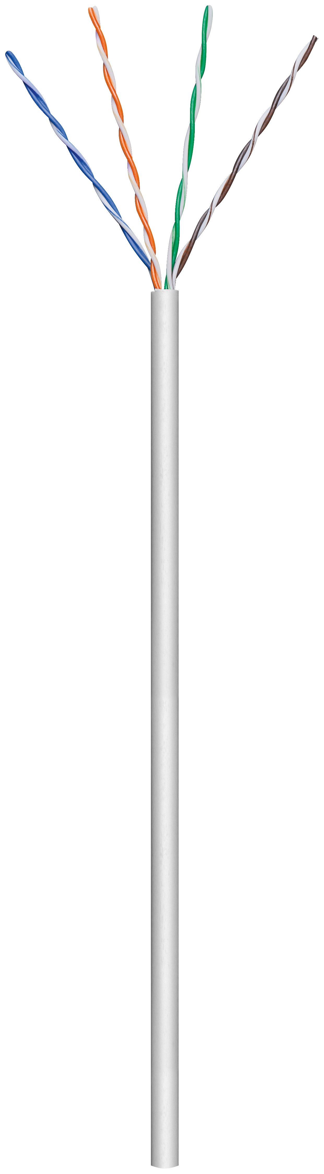 Goobay CAT 5e Netzwerkkabel, U/UTP, Grau, 305 m - CU, AWG 26/7 (stranded), Netzwerkkabel, (30500 cm)