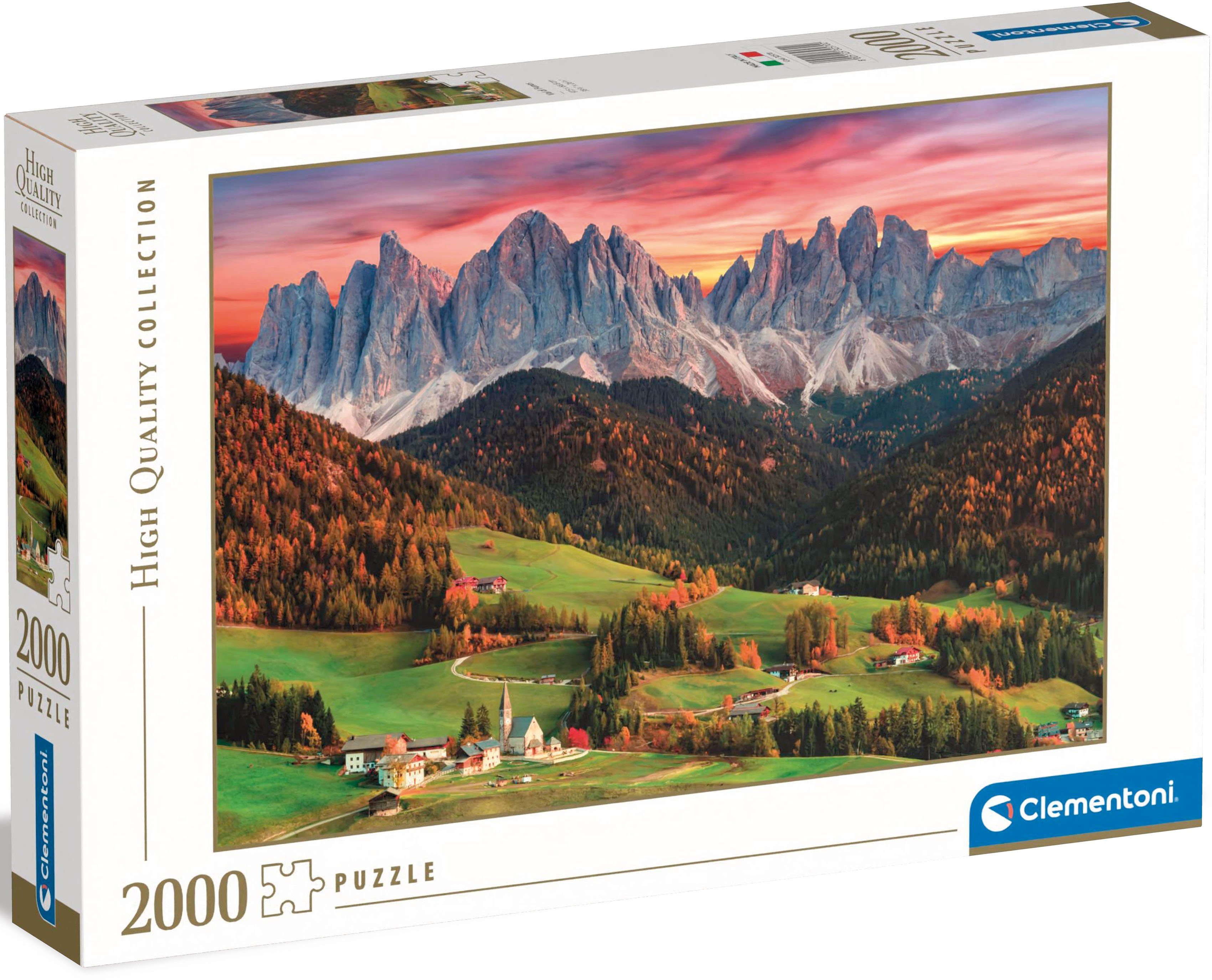 Clementoni® Puzzle High Quality Collection, Val di Funes, 2000 Puzzleteile, günstig online kaufen