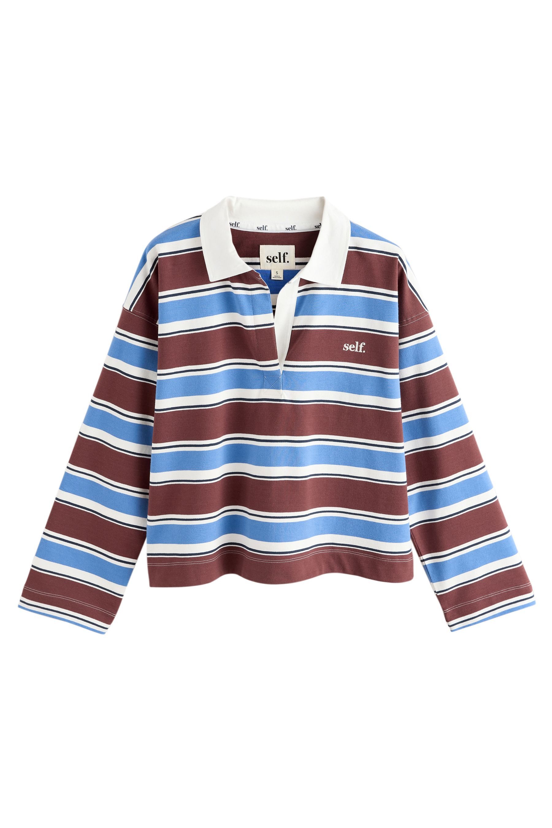 self Rugbyshirt Self. Gestreiftes Hemd im Rugby-Stil (1-tlg)