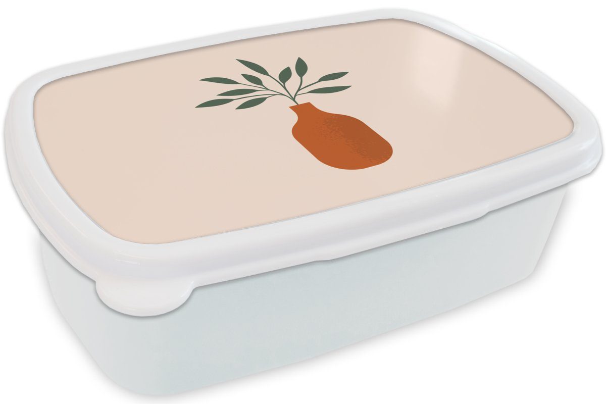 MuchoWow Jungs - Pastell., für Lunchbox (2-tlg), Vase und und Pflanze Kunststoff, Mädchen weiß Kinder Erwachsene, Brotdose, für - Brotbox