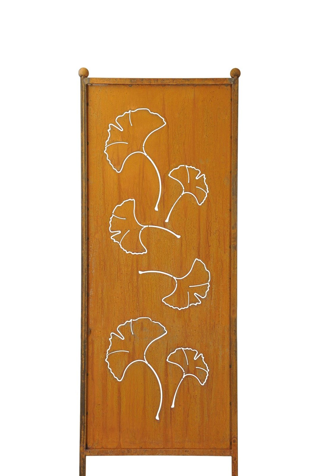finehomegarden Gartenstecker Stele Metall Gingko Sichtschutz günstig online kaufen