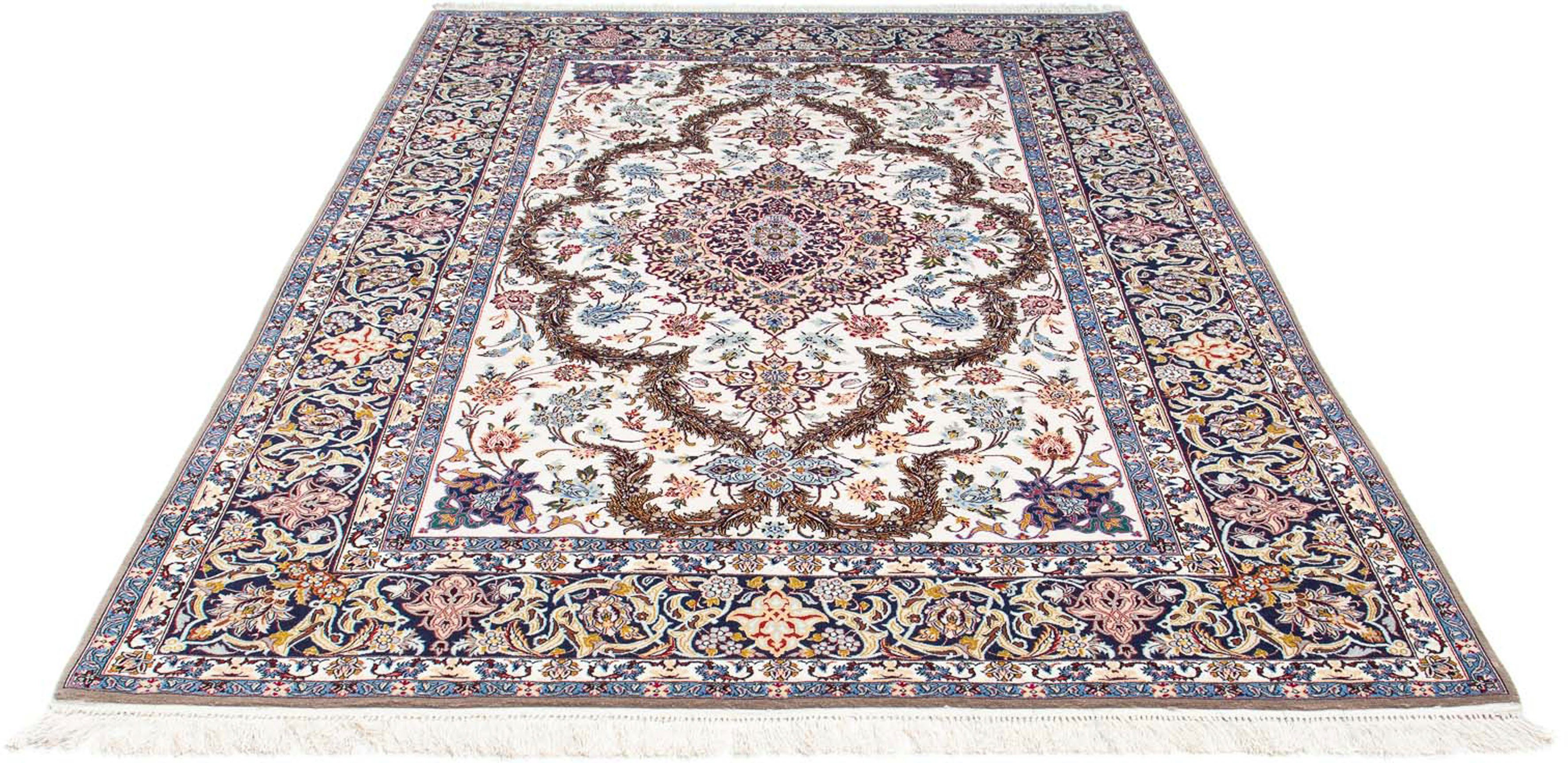 Orientteppich Perser - Isfahan - Premium - 233 x 160 cm - beige, morgenland, rechteckig, Höhe: 6 mm, Wohnzimmer, Handgeknüpft, Einzelstück mit Zertifikat