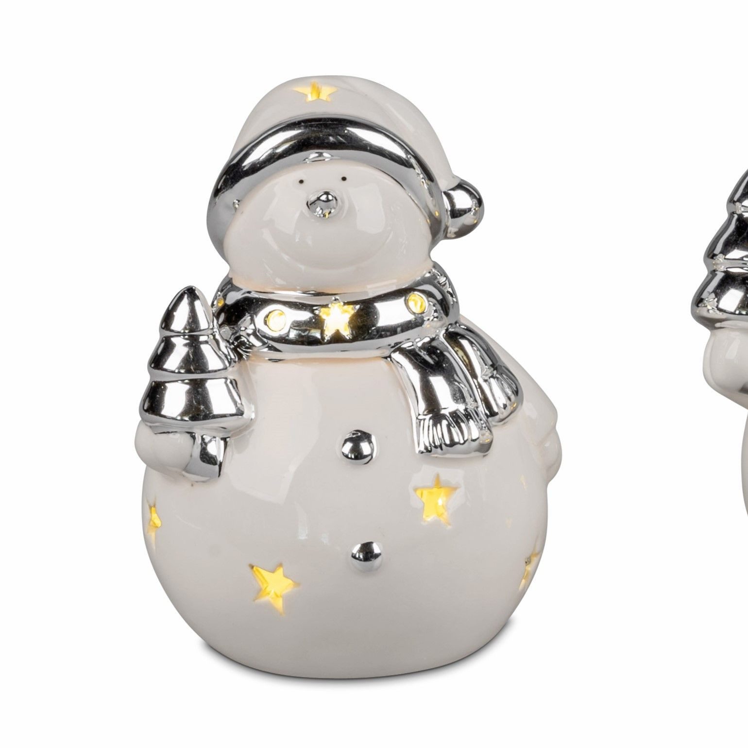 formano Dekofigur Winterzeit, Mit Timerfunktion, Weiß, Motiv: Schneemann günstig online kaufen