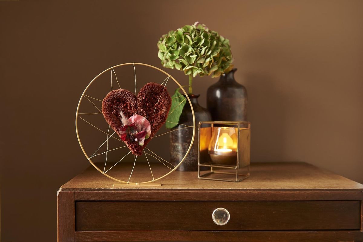 NaDeco Dekoobjekt Metallring mit Fuß, Gold, Ø 30 cm Dekoring Flower Hoop – Bild 3 von 3