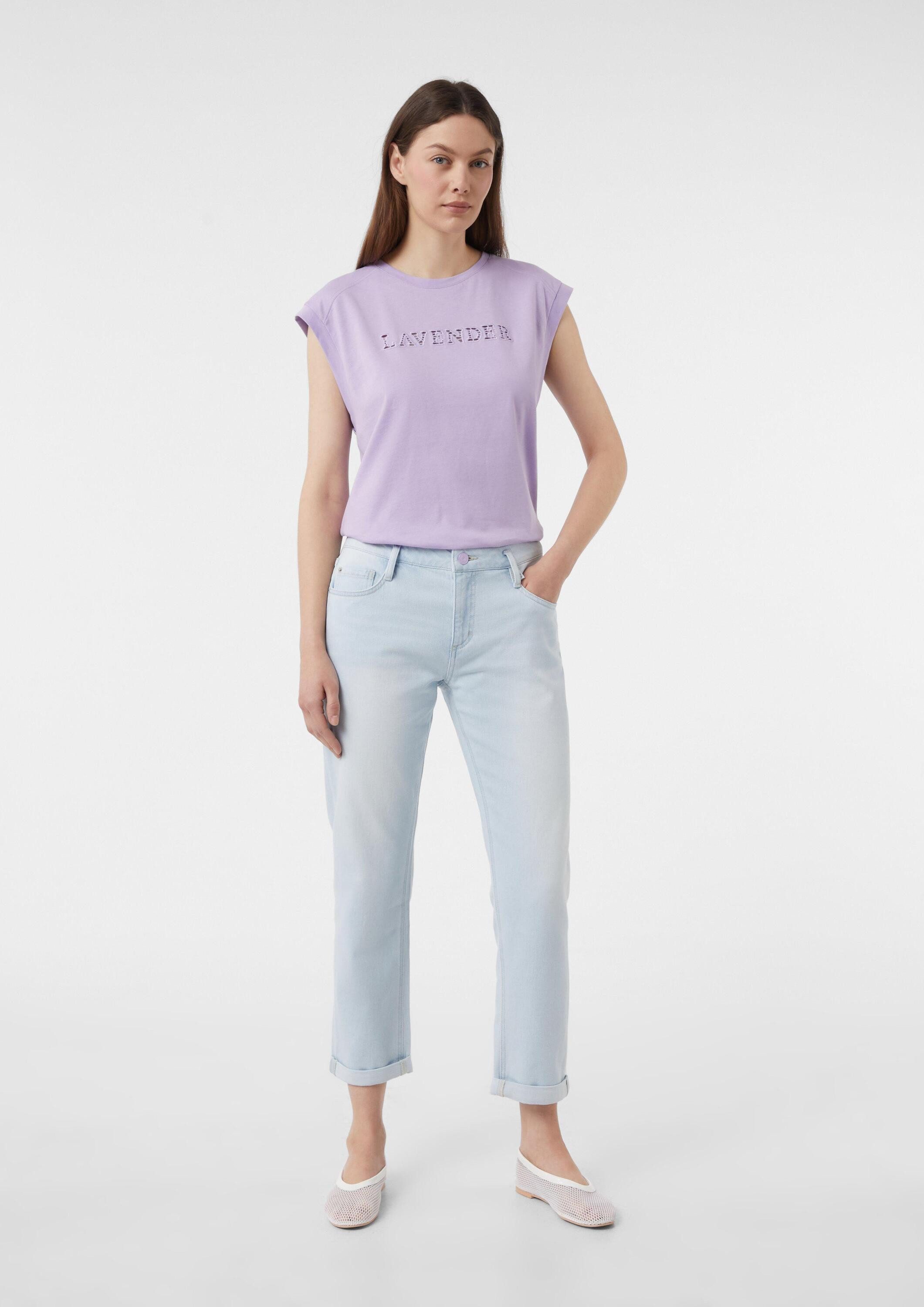 comma Kurzarmshirt T-Shirt T-Shirt im Relaxed Fit mit Artwork