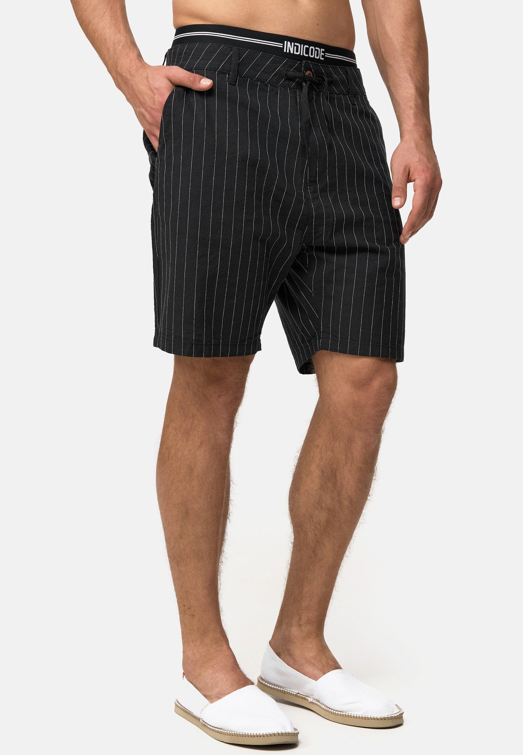 Indicode Chinoshorts Giwgros gestreift, aus einem günstig online kaufen